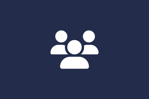 Icon of three outlines of people